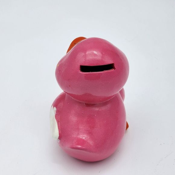 Vintage Pink Duck Coin Piggy Bank - Picture 3 of 5